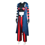 TV Hazbin Hotel Velvette Women Red Blue Outfit Cosplay Costume Outfits Halloween Carnival Suit