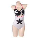 TV Hazbin Hotel Verosika Mayday Women White One-piece Swimsuit Cosplay Costume