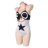 TV Hazbin Hotel Verosika Mayday Women White One-piece Swimsuit Cosplay Costume