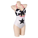 TV Hazbin Hotel Verosika Mayday Women White One-piece Swimsuit Cosplay Costume