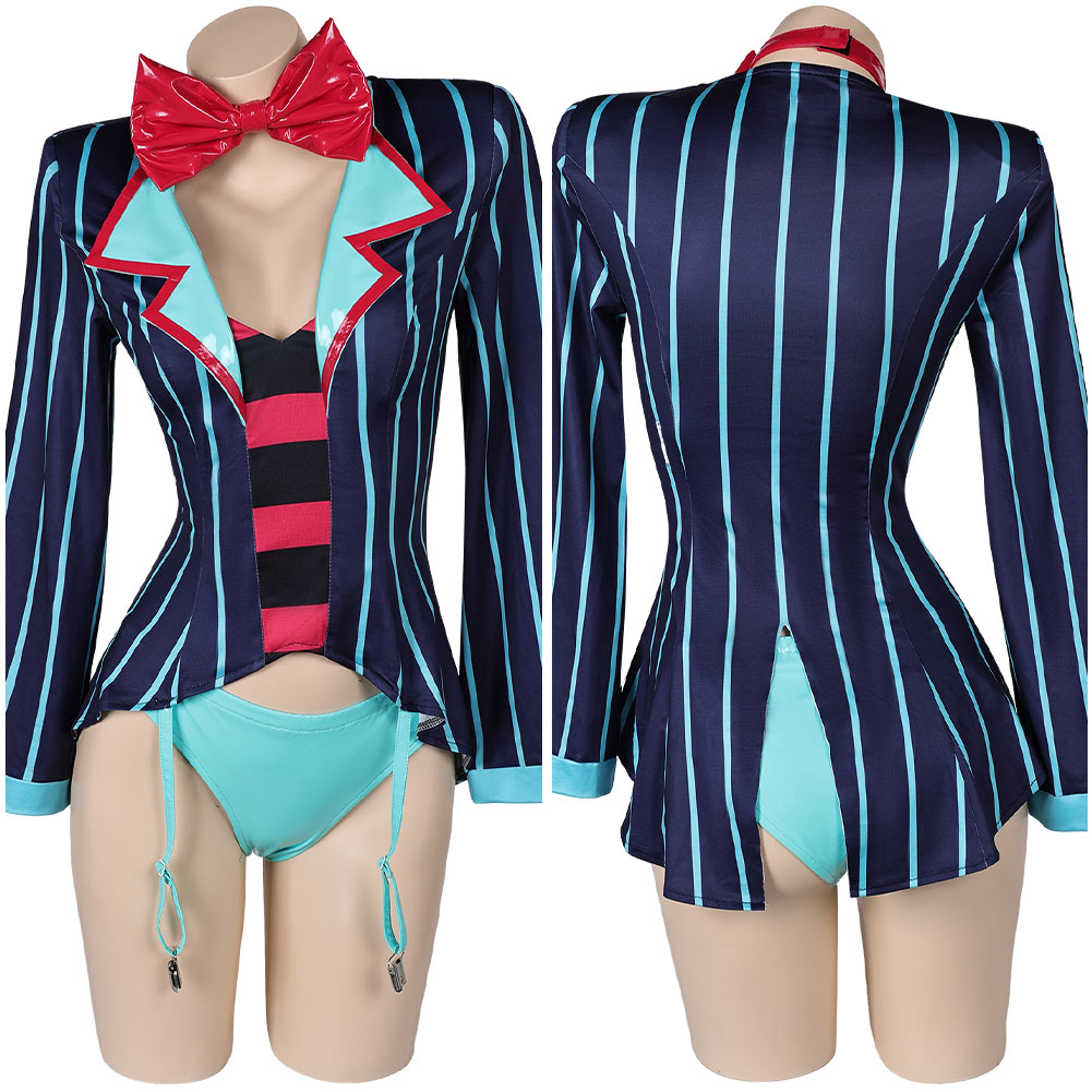 TV Hazbin Hotel Vox Women Blue Sexy Suit Cosplay Costume Outfits Hallo TrendsinCosplay TV Hazbin Hotel Vox Women Blue Sexy Suit Cosplay Costume Outfits Hallo TrendsinCosplay