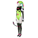 TV Helluva Boss Hazbin Hotel Fizzarolli Women Green Outfit Cosplay Costume Outfits Halloween Carnival Suit