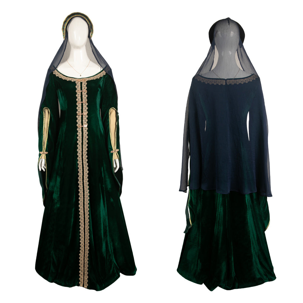 TV House of the Dragon Alicent Hightower Women Green Dress With Veil C TrendsinCosplay TV House of the Dragon Alicent Hightower Women Green Dress With Veil C TrendsinCosplay