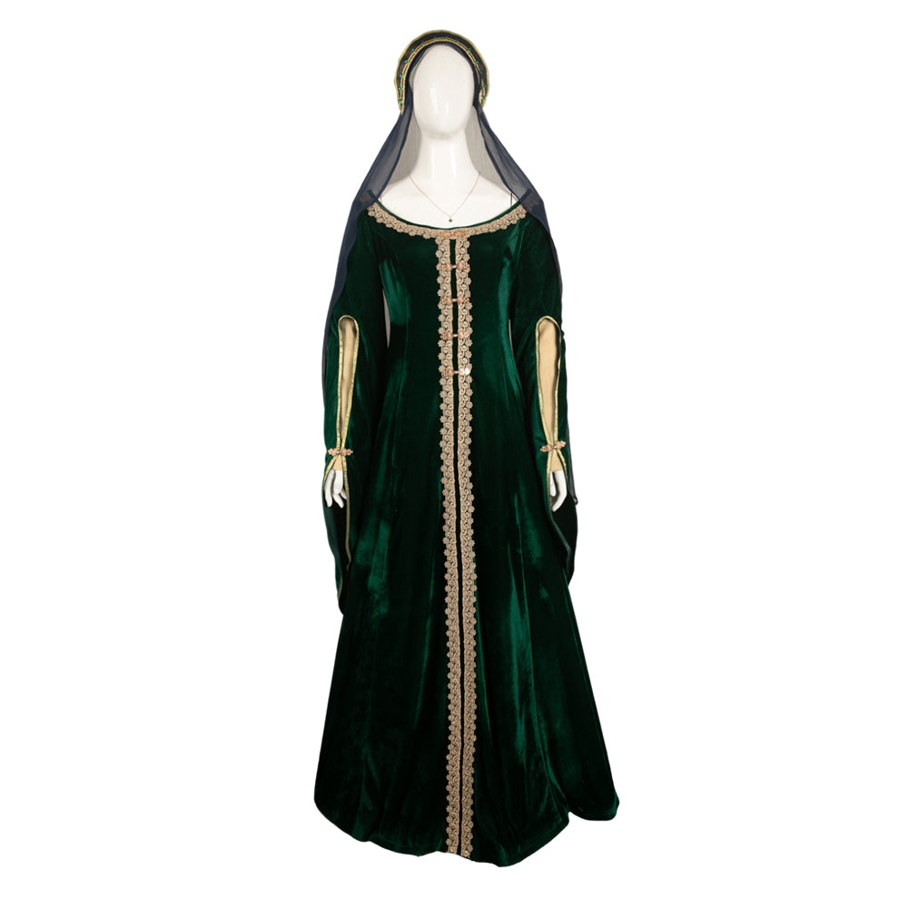 TV House of the Dragon Alicent Hightower Women Green Dress With Veil C TrendsinCosplay TV House of the Dragon Alicent Hightower Women Green Dress With Veil C TrendsinCosplay