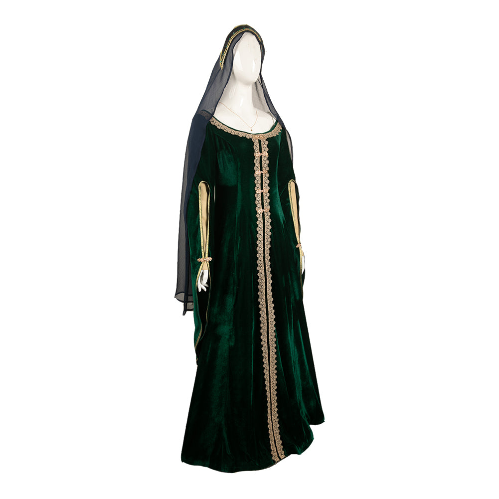 TV House of the Dragon Alicent Hightower Women Green Dress With Veil C TrendsinCosplay TV House of the Dragon Alicent Hightower Women Green Dress With Veil C TrendsinCosplay