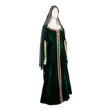 TV House of the Dragon Alicent Hightower Women Green Dress With Veil Cosplay Costume