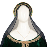 TV House of the Dragon Alicent Hightower Women Green Dress With Veil Cosplay Costume