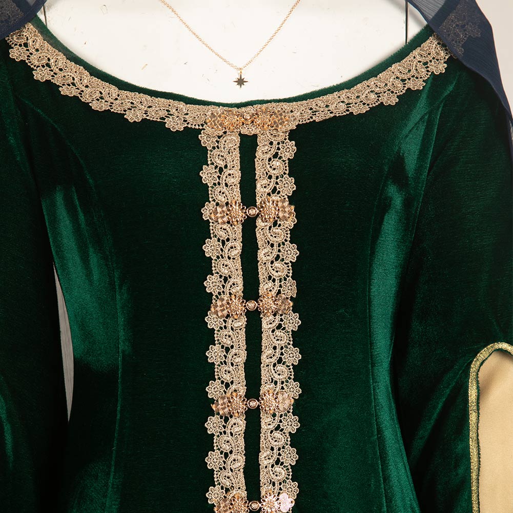TV House of the Dragon Alicent Hightower Women Green Dress With Veil C TrendsinCosplay TV House of the Dragon Alicent Hightower Women Green Dress With Veil C TrendsinCosplay