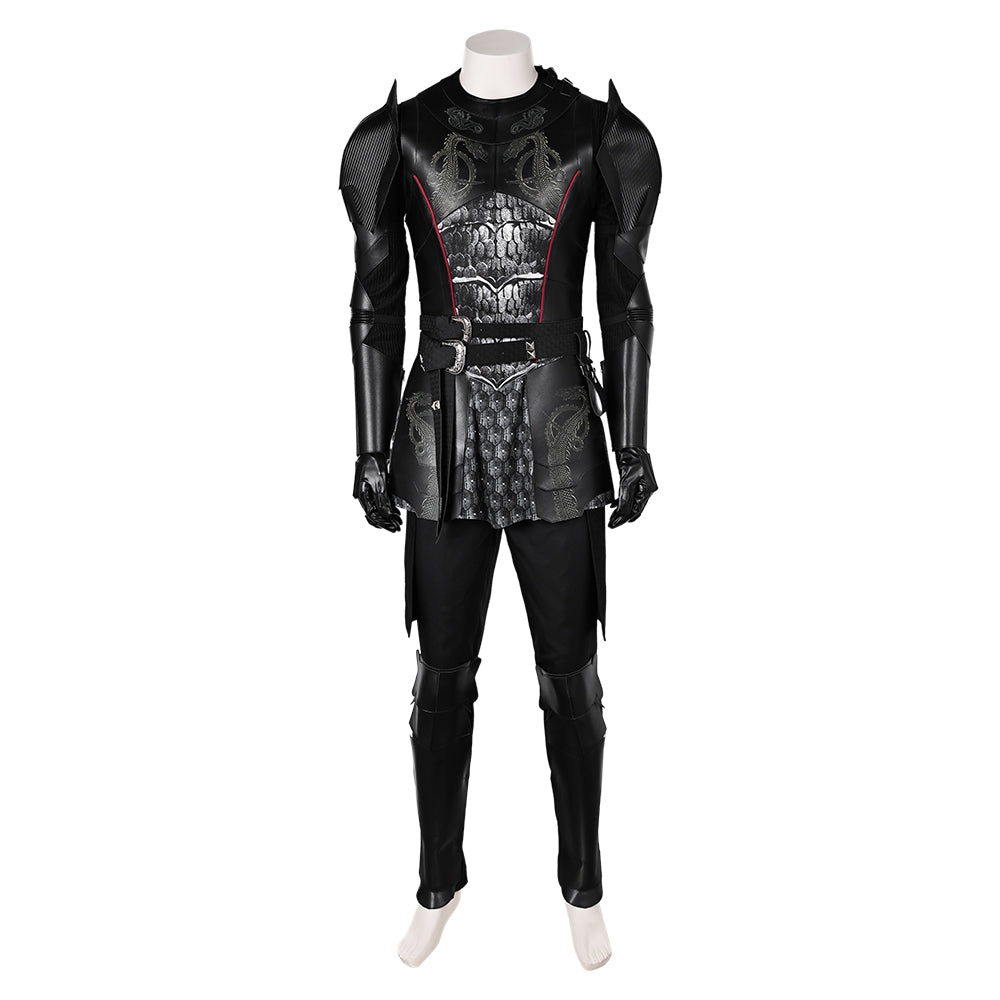 House of the Dragon - Daemon Targaryen Cosplay Costume Black Battle Suit Outfits Halloween Carnival Suit