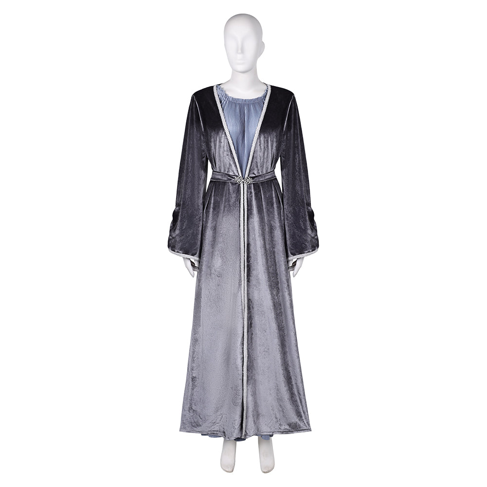 grey dress costume GREY OMBRE SHORT SLEEVE DRESS