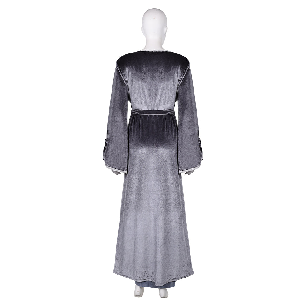 grey dress costume GREY OMBRE SHORT SLEEVE DRESS