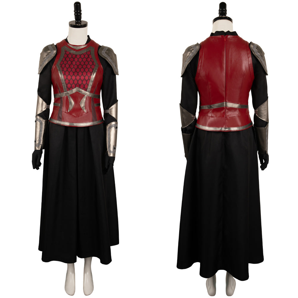 TV House Of The Dragon Rhaenys Targaryen Women Red Outfit Cosplay Cost tv-house-of-the-dragon-rhaenys-targaryen-women-red-outfit-cosplay-cost