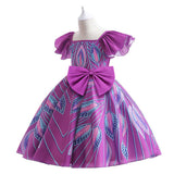 TV Iwájú Tola Martins Kids Children Purple Dress Cosplay Costume Outfits Halloween Carnival Suit