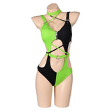 TV Kim Possible Shego Women Green Sexy Swimsuit Cosplay Costume Outfits Halloween Carnival Suit