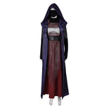 TV Mae Women Red Dress With Cloak Cosplay Costume Outfits Halloween Carnival Suit