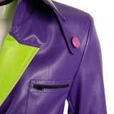 TV Suicide Squad Isekai 2024 Joker Purple Leather Outfit Cosplay Costume Outfits Halloween Carnival Suit