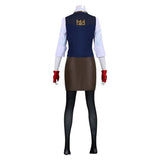 Valorant Chamber Gender-swapped Women Blue Outfit Cosplay Costume Outfit Halloween Carnival Suit