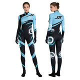 Valorant Jett Women Blue Jumpsuit Cosplay Costume Outfit Halloween Carnival Suit