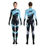 Valorant Jett Women Blue Jumpsuit Cosplay Costume Outfit Halloween Carnival Suit