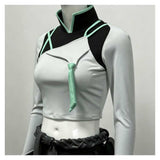 VALORANT Sage Women White Crop Top Cosplay Costume Outfit Halloween Carnival Suit