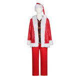 Violent Night Nick Red Santa Claus Suit Cosplay Costume Outfit Halloween Carnival Suit