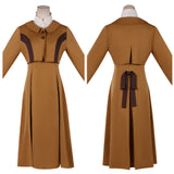 Violet Evergarden Women Brown School Uniform Dress Cosplay Costume Outfit Halloween Carnival Suit