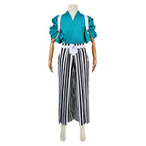 Wano Country Arc Usopp Blue Kimono Outfit Cosplay Costume Outfit Halloween Carnival Suit