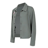 Ward Women Gray Coat Cosplay Costume Outfit Halloween Carnival Suit