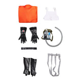 Ward Women Orange Jumpsuit Cosplay Costume Outfit Halloween Carnival Suit