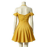 West Side Story Anita Women Yellow Dress Cosplay Costume Outfit Halloween Carnival Suit