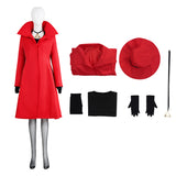 Where on Earth Is Carmen Sandiego Carmen Red Outfit Cosplay Costume Outfits Halloween Carnival Suit