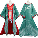 White Snake 2024 Baoqing Women Green Outfit Cosplay Costume Outfits Halloween Carnival Suit