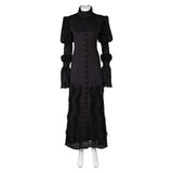 Wicked 2024 Elphaba Women Black Dress Cosplay Costume Outfits Halloween Carnival Suit