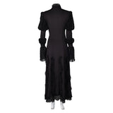 Wicked 2024 Elphaba Women Black Dress Cosplay Costume Outfits Halloween Carnival Suit