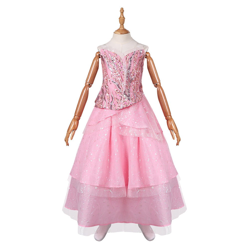 Wicked 2024 Glinda Kids Children Pink Dress Cosplay Costume Outfits Ha TrendsinCosplay Wicked 2024 Glinda Kids Children Pink Dress Cosplay Costume Outfits Ha TrendsinCosplay