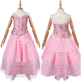 Wicked 2024 Glinda Kids Children Pink Dress Cosplay Costume Outfits Halloween Carnival Suit