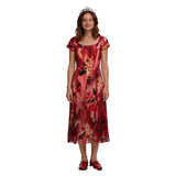 Widow‘s Bay Patricia Women Red Dress Cosplay Costume Outfit Halloween Carnival Suit