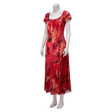 Widow‘s Bay Patricia Women Red Dress Cosplay Costume Outfit Halloween Carnival Suit