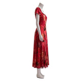 Widow‘s Bay Patricia Women Red Dress Cosplay Costume Outfit Halloween Carnival Suit