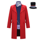 Wonka Wonka Red Outfit Cosplay Costume Outfit Halloween Carnival Suit