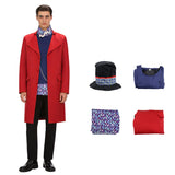 Wonka Wonka Red Outfit Cosplay Costume Outfit Halloween Carnival Suit