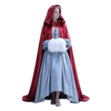 Wuthering Heights Catherine Earnshaw Women Red Cape Outfit Cosplay Costume Outfit Halloween Carnival Suit