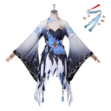 Wuthering Waves Yangyang Xuanling Women Blue Outfit Cosplay Costume Outfit Halloween Carnival Suit