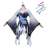 Wuthering Waves Yangyang Xuanling Women Blue Outfit Cosplay Costume Outfit Halloween Carnival Suit