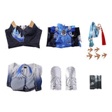 Wuthering Waves Yangyang Xuanling Women Blue Outfit Cosplay Costume Outfit Halloween Carnival Suit