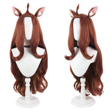 Yani Neko Sato Yaniko Brown Cosplay Wig Heat Resistant Synthetic Hair Carnival Halloween Party Props