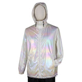 Yuji Itadori 68 Years Later White Iridescent Coat Cosplay Costume Outfit Halloween Carnival Suit
