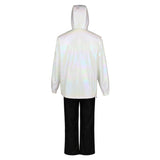 Yuji Itadori 68 Years Later White Iridescent Coat Cosplay Costume Outfit Halloween Carnival Suit