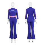Zombies 4 Addison Wells Blue Top Pants Set Cosplay Costume Outfits Halloween Carnival Suit
