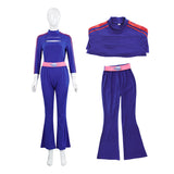 Zombies 4 Addison Wells Blue Top Pants Set Cosplay Costume Outfits Halloween Carnival Suit